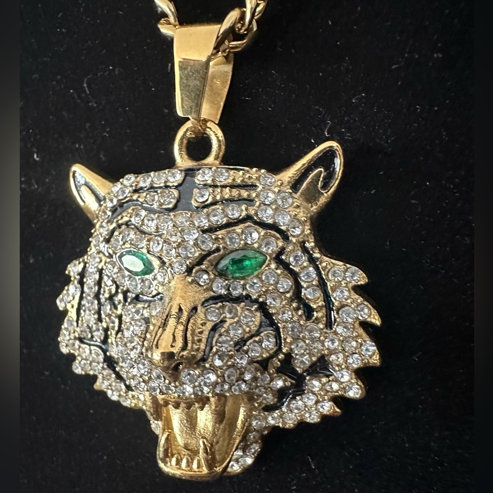🆕He Rocks Stainless Steel Tiger Necklace